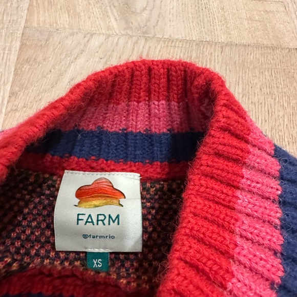 Farm Rio Heart Sweater XS - Picture 3 of 3